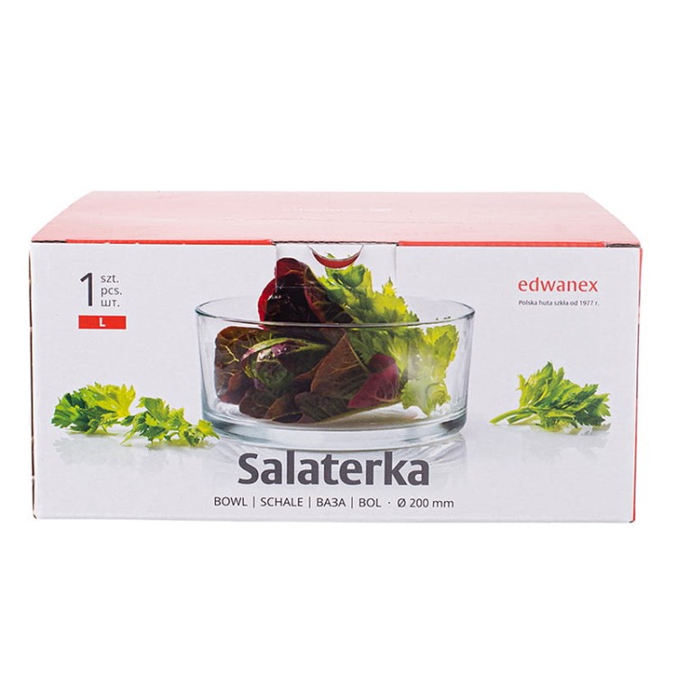 Salaterka szklana prosta 20cm Color Box