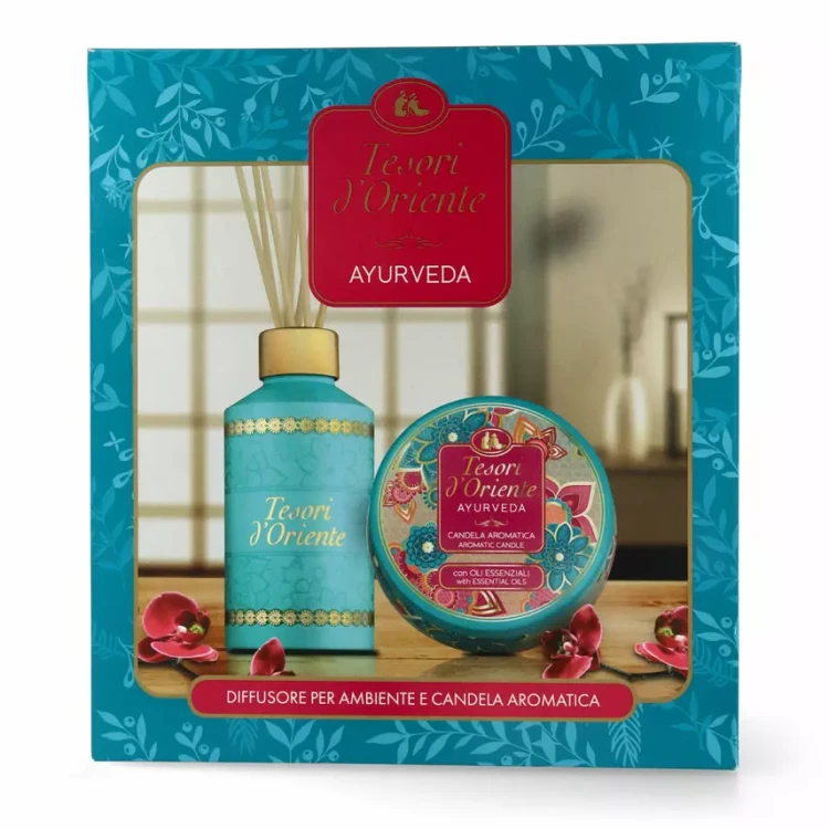 Tesori d'Oriente zestaw: patyczki + świeca Ayurveda
