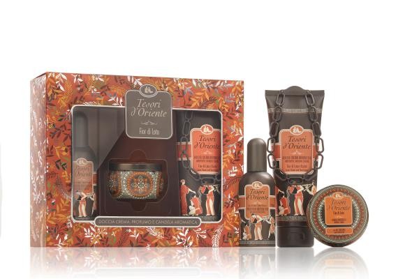 Tesori Fior di Loto: woda EDT 100ml, żel pod prysznic + świeca