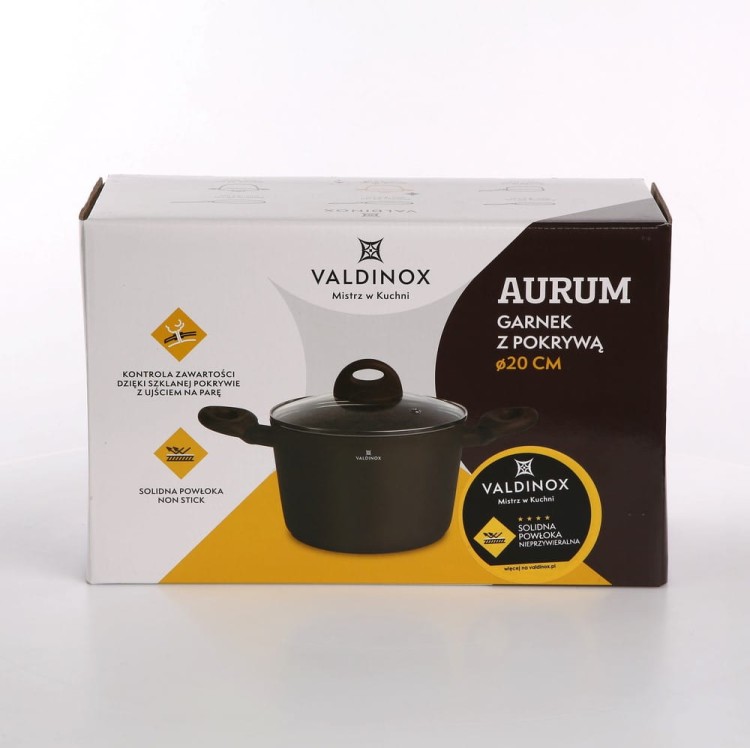 Valdinox Aurum garnek fi 20 z pokrywką 3,2l