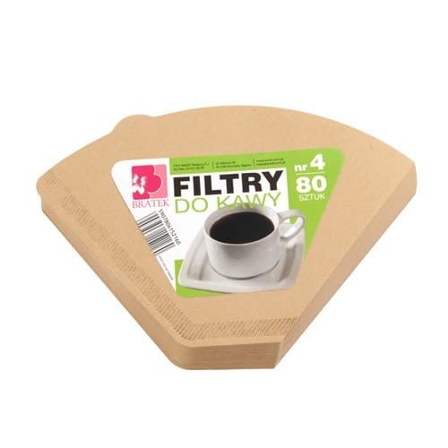 Filtry do kawy numer 4 Bratek 80 sztuk