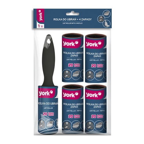 Zestaw rolka do ubrań z 4 wkładami York