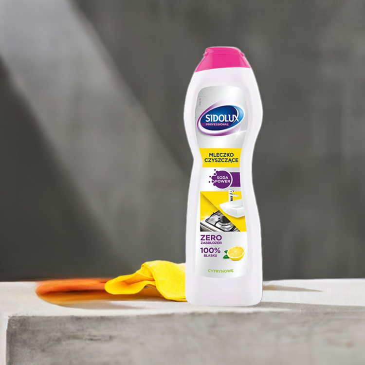 Sidolux mleczko na granitowym blacie