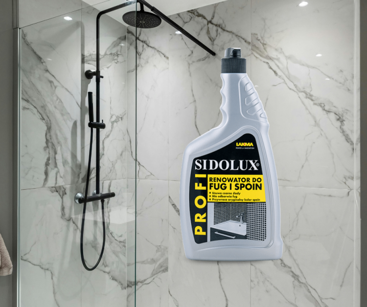 Sidolux do fug i spoin  - skutecznie czyści.