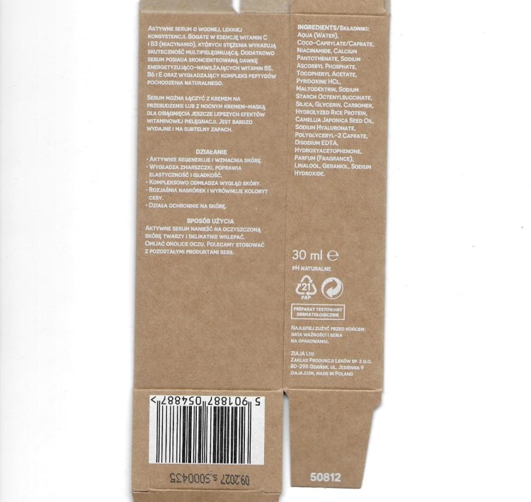 Witamina C.B3 aktywne serum 30ml tył opakowania
