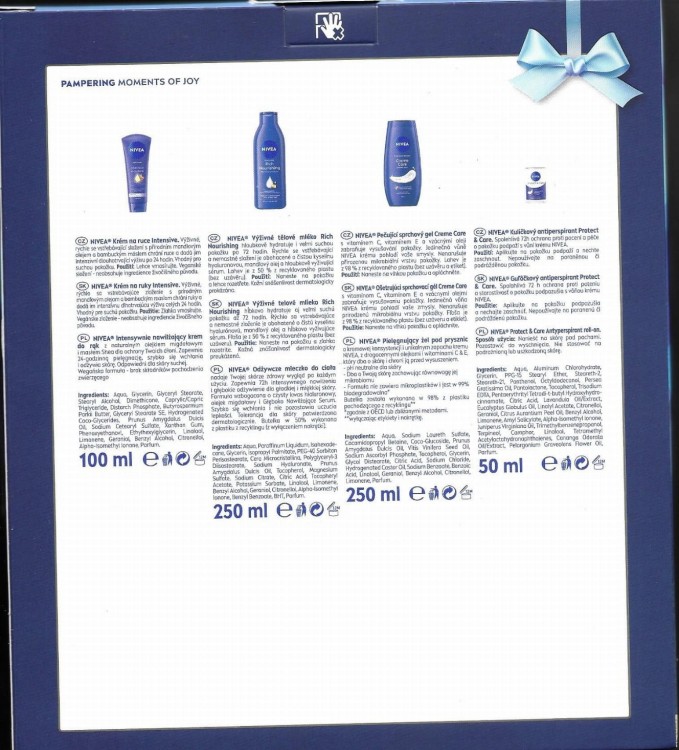 Zestaw do pielęgnacji ciała Pampering tył opakowania