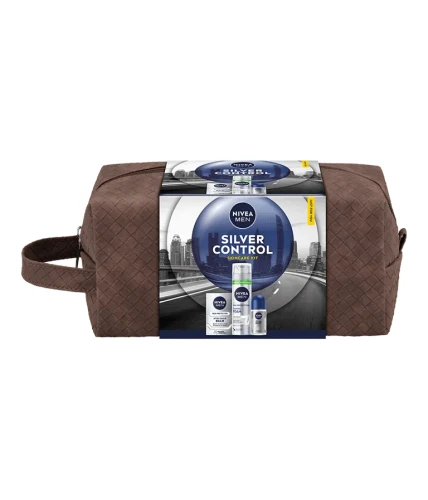 NIVEA MEN Silver Control zestaw kosmetyków dla mężczyzn z kosmetyczką