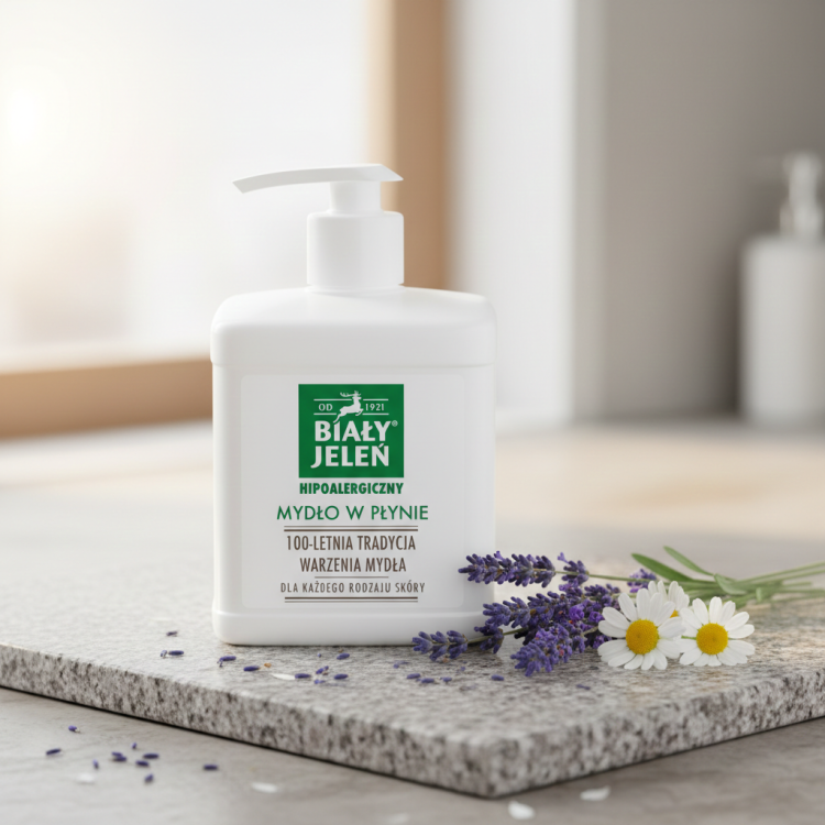 Biały Jeleń Hipoalergiczny mydło w płynie 0,5l dozownik