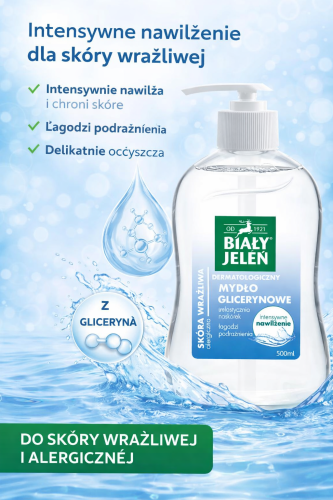 Biały Jeleń mydło glicerynowe 500ml dozown