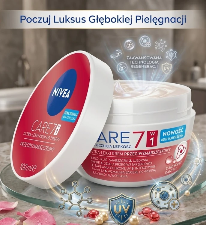 Nivea Care 7 ultralekki krem przeciwzmarszczkowy 100ml
