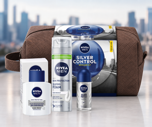 NIVEA MEN Silver Control zestaw kosmetyków dla mężczyzn z kosmetyczką