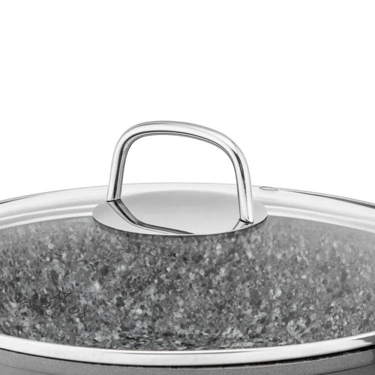 Valdinox Grand Rondel na indukcję aluminiowy z pokrywką 2,6 l uchwyt pokrywki