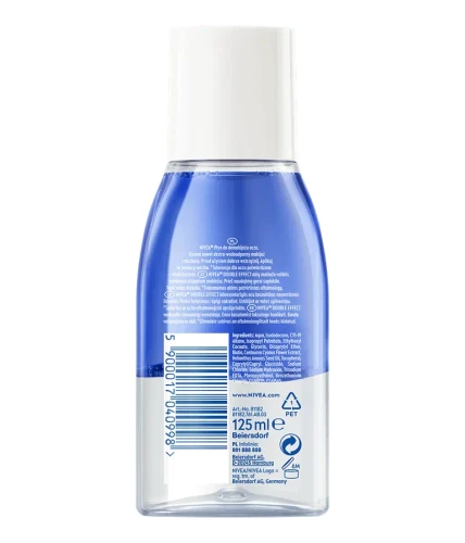 NIVEA Dwufazowy Płyn do Demakijażu Oczu 125ml tył opakowania
