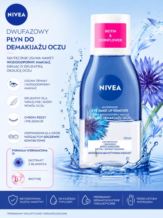 NIVEA Dwufazowy Płyn do Demakijażu Oczu 125ml