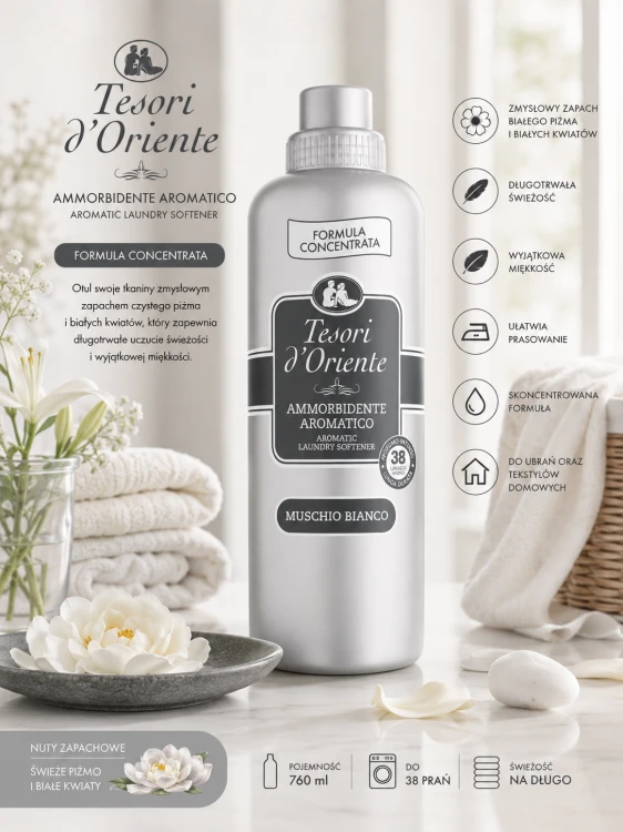 Tesori d'Oriente Muschio Bianco płyn do płukania 760ml  szczegóły produktu