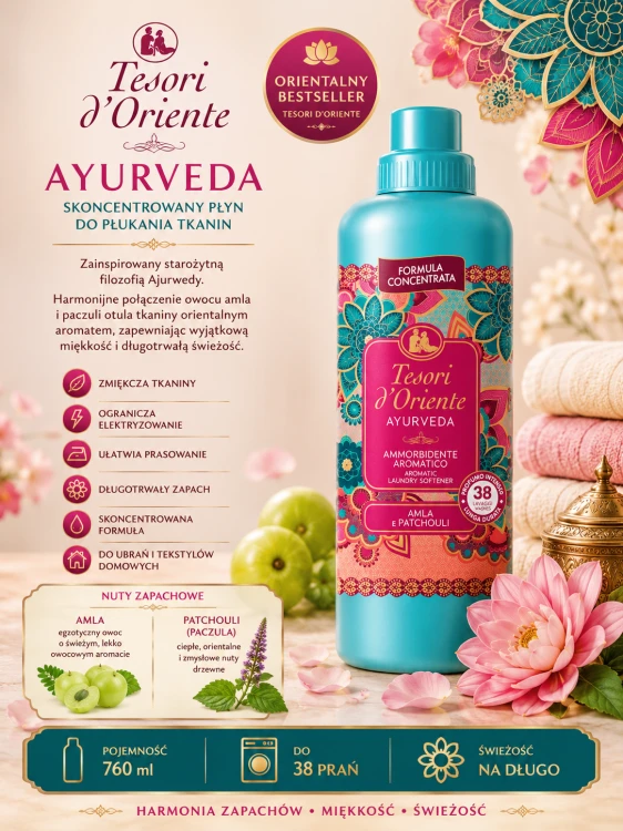 Tesori d'Oriente Ayurveda płyn do płukania 760ml szczegóły produktu