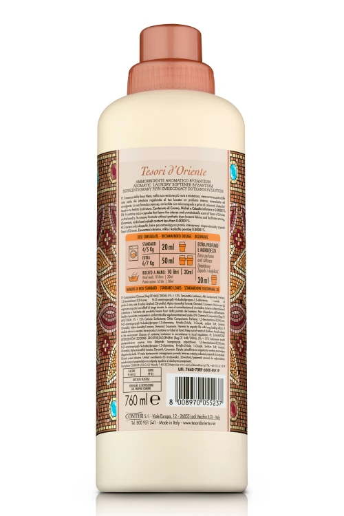 Tesori d'Oriente Byzantium płyn do płukania 760ml tył opakowania