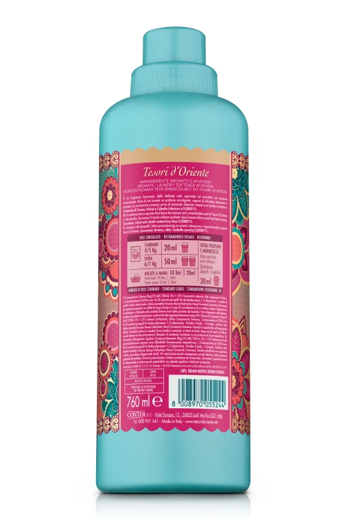 Tesori d'Oriente Ayurveda płyn do płukania 760ml tył opakowania