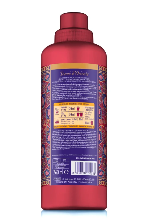Tesori d'Oriente Persian Dream płyn do płukania 760ml  tył opakowania