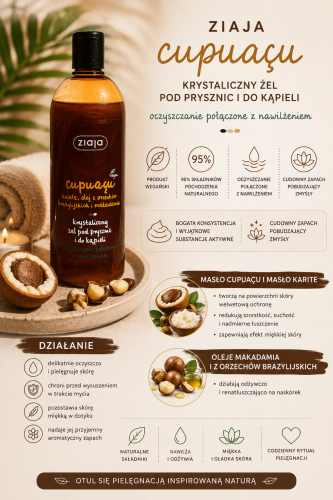 Ziaja Cupuaçu – Kremowy Żel pod Prysznic i do Kąpieli szczegóły produktu
