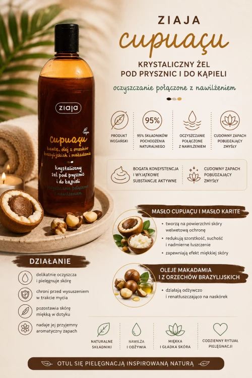 Ziaja Cupuaçu – Kremowy Żel pod Prysznic i do Kąpieli szczegóły produktu