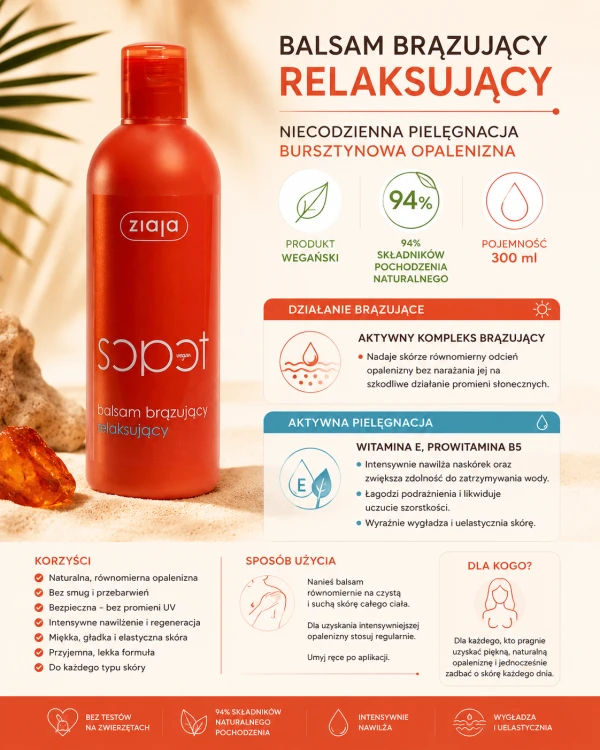 Balsam brązujący relaksujący 300 ml szczegóły produktu