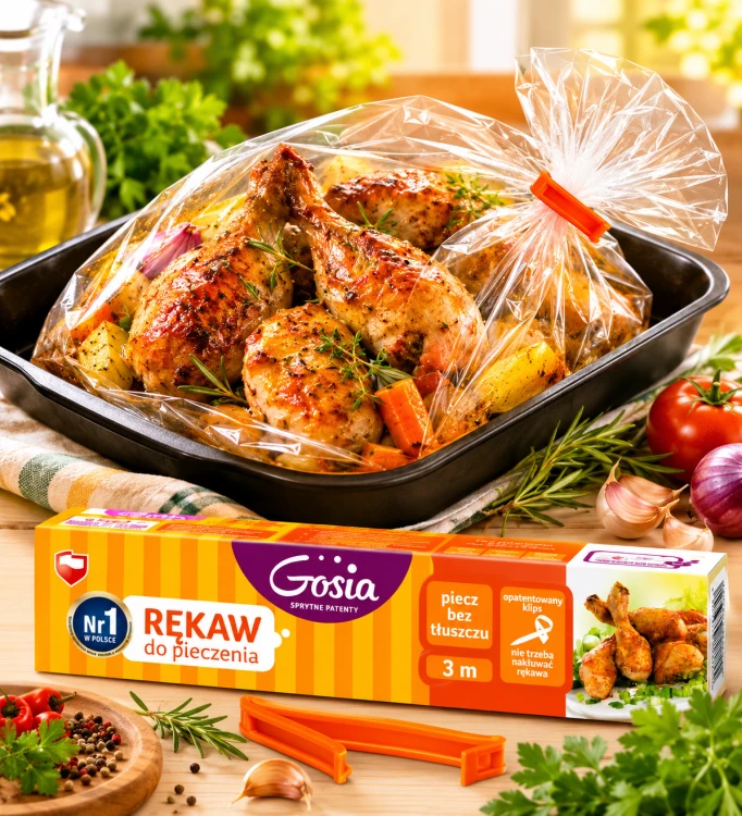 Roasted chicken w rękawie do pieczenia