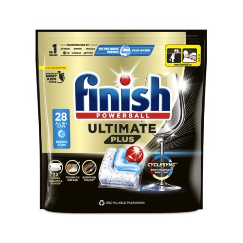 Finish Ultimate Plus Baking Soda – kapsułki do zmywarki 28 szt.