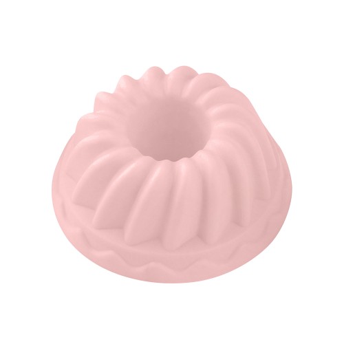 Komplet 5 silikonowych foremek do pieczenia babek 7 cm – różowe