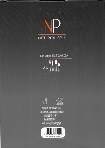 Sztućce 24 elementy Eleganza – Net-Pol tył opakowania