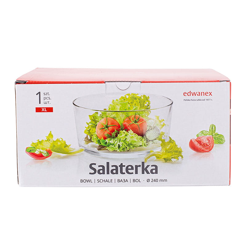 Salaterka szklana prosta 24cm Color Box