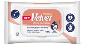 Nawilżany papier toaletowy Velvet Ultra Sensitive 48 listków