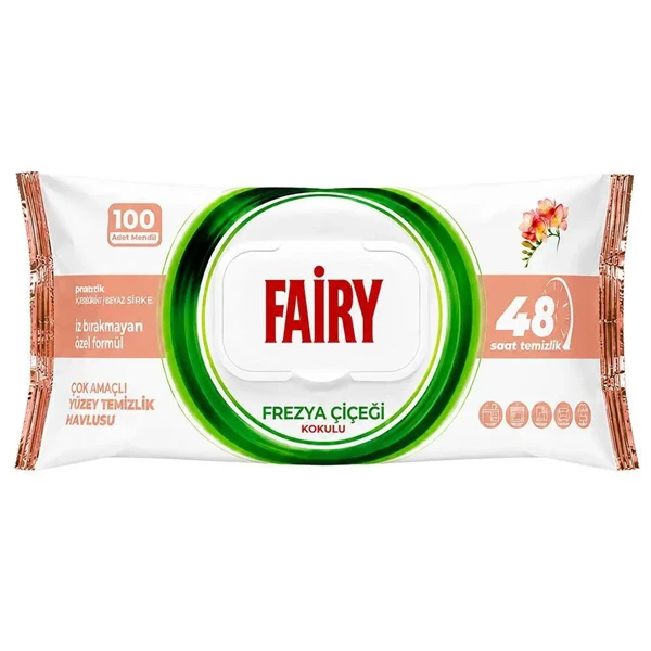 Fairy Chusteczki Nawilżane do Sprzątania Frezja 100 szt